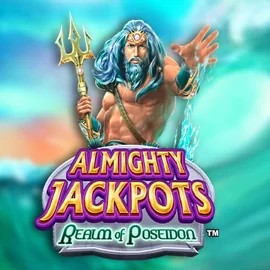 Almighty Jackpots – Realm of Poseidon logo – Jackpots by Novomatic at Casino Bossy