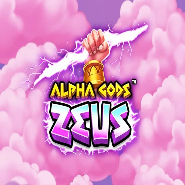 Alpha Gods Zeus slot logo by PearFiction Studios at Casino Bossy