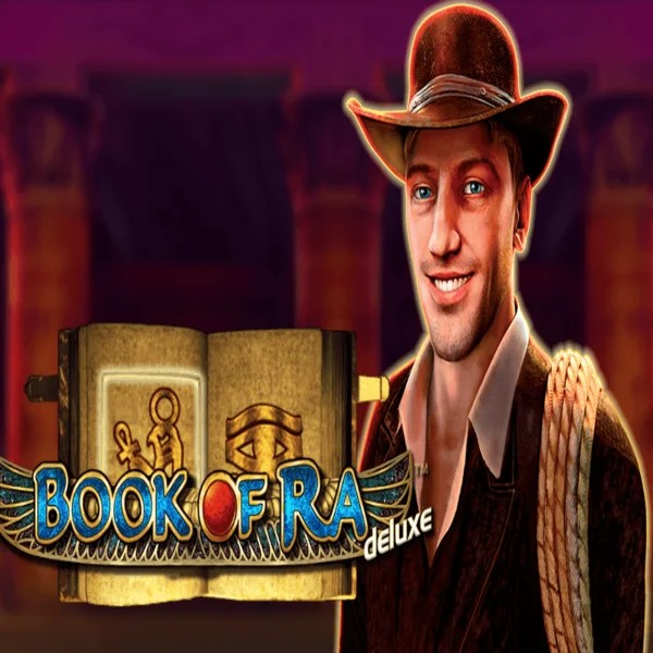 Book of Ra Deluxe game by Novomatic – logo hosted on Casino Bossy
