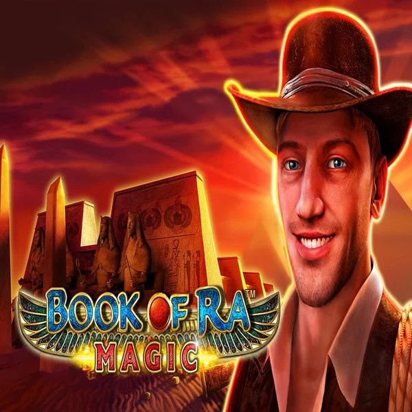 Slots logo of Book of Ra Magic from Greentube at Casino Bossy