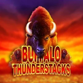 Buffalo Thunderstacks slot logo by Amatic Industries at Casino Bossy