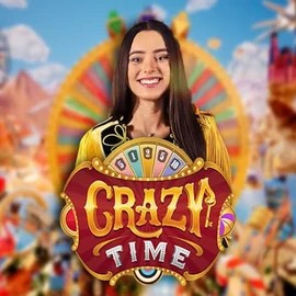 Official Live Casino logo: Crazy Time by Evolution at Casino Bossy