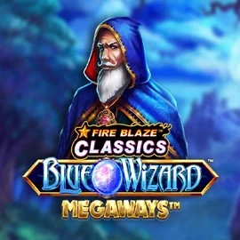 Fire Blaze Blue Wizard Megaways slot icon by Rarestone Gaming, available at Casino Bossy