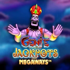 Genie Jackpots Megaways slot logo by Blueprint Gaming at Casino Bossy