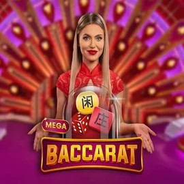 Mega Baccarat logo – Live Casino by Pragmatic Play at Casino Bossy
