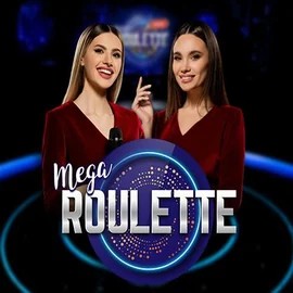 Mega Roulette online game logo by Pragmatic Play on casinobossy.eu.com