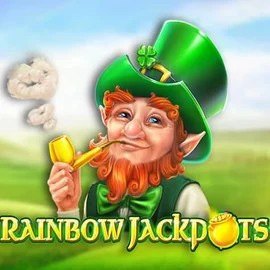 Rainbow Jackpots logo by Red Tiger Gaming at Casino Bossy