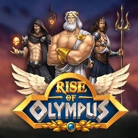 Slots logo of Rise of Olympus from Play'n GO at Casino Bossy