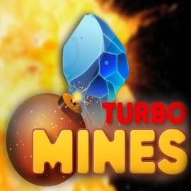 Turbo Mines slot logo by Turbo Games at Casino Bossy